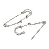 304 Stainless Steel Safety Pins Brooch Findings STAS-K252-11D-P-2