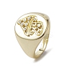 Brass with Cubic Zirconia Adjustable Rings RJEW-K257-57G-1