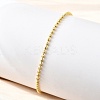 Brass Round Beads Slider Bracelets for Women BJEW-D317-13B-G-3
