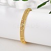 Brass Micro Pave Cubic Zirconia Hinged Bangles for Women BJEW-D313-02G-4
