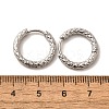 Non-Tarnish 304 Stainless Steel Grooved Hoop Earrings LS-EJEW-M218-01B-P-3