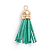 Faux Suede Cord Tassels Pendant Decorations HJEW-WH0006-18F-1