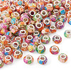 100Pcs Resin with Polymer Clay Inside European Beads RPDL-TA0001-08-3