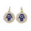 Real 18K Gold Plated Brass Micro Pave Cubic Zirconia Pendants KK-L209-078G-04-1