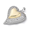 Brass Micro Pave Cubic Zirconia Pendants KK-S510-32GP-06-2