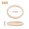 12Pcs Unfinished Wood Bangles BJEW-AR0001-07-2