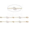 Natural  Square Beaded Chains AJEW-J035-02G-06-2