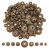 198Pcs 9 Styles Tibetan Style Alloy Bead Caps FIND-UN0015-67-1
