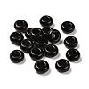Natural Black Obsidian European Beads X-G-G740-14x8mm-34-1