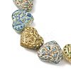 Painted Glass Beads Strands GLAA-B037-14C-2