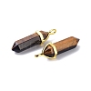 Natural Yellow Tiger Eye Pointed Pendants G-G025-01G-27-3
