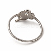 304 Stainless Steel Hollow Out Ghost Finger Ring for Women RJEW-K239-14P-2