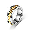 304 Stainless Steel Gear Rotatable Finger Rings FS-WGAD37A-19-1