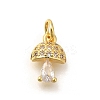 Brass Micro Pave Cubic Zirconia Charms KK-M295-21G-1