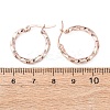 304 Stainless Steel Hoop Earrings STAS-TAC0001-11B-RG-3