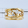 Alloy and Crystal Rhinestone Finger Rings FS-WG8CE30-02-4