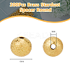 200Pcs Brass Textured Beads KK-DC0004-05-2