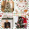 Christmas Wooden Pendant Decorations and Paper Flag Banners AJEW-NB0006-09-6