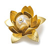 Rack Plating Brass Pendants With ABS Imitation pearls KK-S406-04G-A-1