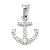 304 Stainless Steel Micro Pave Cubic Zirconia Pendants STAS-D112-03P-09-1