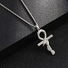 Brass Micro Pave Cleal Cubic Zirconia Pendant Necklaces NJEW-M211-03D-P-2