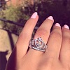 Fashionable Alloy Rhinestone Finger Rings FS-WG5016E-01-3
