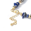 Natural Lapis Lazuli Chip Beaded Bracelet Making KK-F892-19G-3