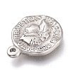 304 Stainless Steel Coin Pendants STAS-Z017-02P-3