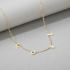 Fashionable Geometric Stainless Steel Letter Love Pendant Necklace for Women's Daily Wear CD8695-3-1