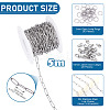 DIY 304 Stainless Steel Link Chains Bracelets/Necklaces Making Kits DIY-TA0012-41B-4