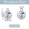 24Pcs Mirror Ball Reflective Ball Pendants AJEW-SC0002-62-2