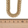 304 Stainless Steel Twisted Chain 3 Layer Necklaces for Women LS-NJEW-A057-02C-G-3