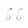 Non-Tarnish 304 Stainless Steel Stud Earrings for Women MI0127-2-1