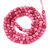 Dyed Natural White Jade Beads Strands X-G-T139-4mm-60-08-2