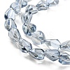 Pearl Luster Plated Electroplate Transparent Glass Beads Strands EGLA-G037-04A-PL02-3