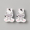 Spray Painted Wood Beads WOOD-CJC0012-05A-1