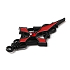 Siam Rhinestone Cross Pendant with Red Enamel ENAM-WH0001-06EB-04-3