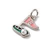 Brass Enamel Charms KK-Q098-37G-B-2