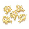 Golden Plated Alloy Pendant Rhinestone Settings PALLOY-WH0067-15G-10-1