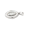 Brass Pave Natural White Shell Pendants KK-S522-07D-P-2