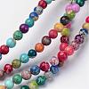Natural Imperial Jasper Beads Strands G-I122-8mm-14-1