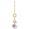 Wire Wrapped Nuggets Natural Quartz Crystal Pendant Decorations LS-HJEW-C008-02A-G-1