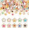 200Pcs 10 Colors Plating Acrylic Cabochons OACR-TA0001-17-1