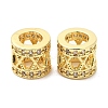 Rack Plating Brass Cubic Zirconia European Beads KK-R147-08G-2