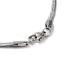Non-Tarnish 304 Stainless Steel Flat Snake Chain Necklaces for Women LS-NJEW-D058-05P-3
