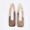 Resin & Walnut Wood Big Pendants X-RESI-S358-99H-2