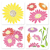 4Pcs 4 Styles PET Out Drawing Painting Stencils DIY-WH0416-0019-1
