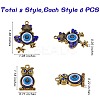 12Pcs 2 Style Alloy Pendants FIND-SZ0002-51-7
