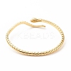 Green Cubic Zirconia Snake Wrap Open Cuff Bangle BJEW-B054-08G-2