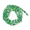 Electroplate Glass Beads Strands GLAA-Q101-03A-AB04-2